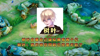 樹(shù)葉自曝自己疑似擁有兩個(gè)億，樹(shù)葉：我的錢(qián)在同齡已經(jīng)是無(wú)敵了
