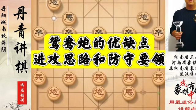 鸳鸯炮的优缺点，进攻思路和防守要领！如何快速提升象棋水平系统学棋？河南省象棋冠军黄丹青真心教棋，少走