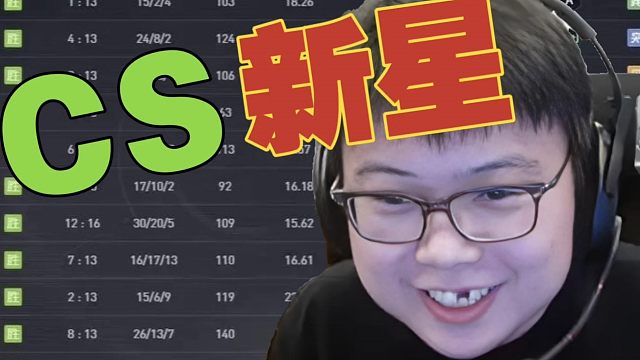 查理斯：不会以为我CSGO很菜吧？我战绩全是绿的!