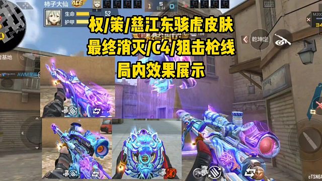 权/策/慈江东骇虎皮肤，最终消灭/C4/狙击枪线局内效果展示