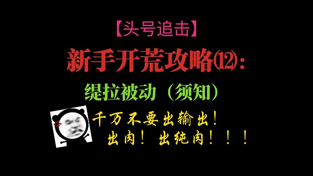 【头号追击】新手开荒攻略⑿:缇拉被动（须知）。千万不要出输出！出肉！出纯肉！！！