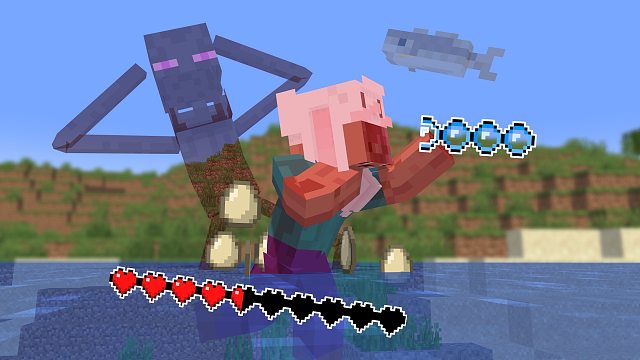 太牢了！当我同时拥有末影人和鱼的特性！