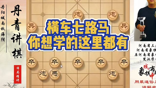 实战复盘横车七路马，你想学的这里都有！河南省象棋冠军黄丹青真心教棋少走弯路带你上业九不上业九不罢休！