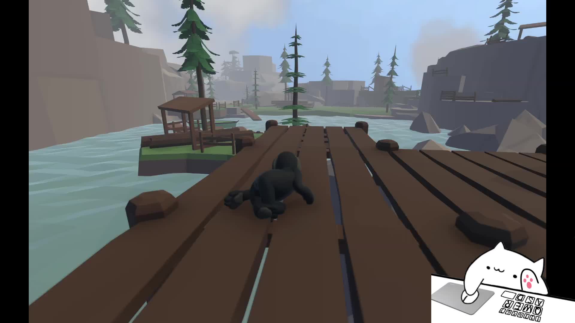 人类一败涂地。伐木场双人通关1