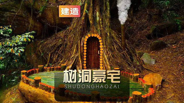 男人只是多看了这棵大树一眼，就将其爆改成树洞豪宅.