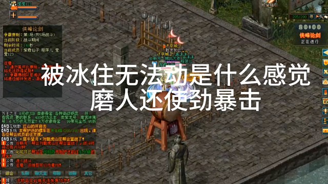 剑侠情缘网络版「剑网1」被冰住无法动是什么感觉.磨人还使劲暴击「紫霞仙子」