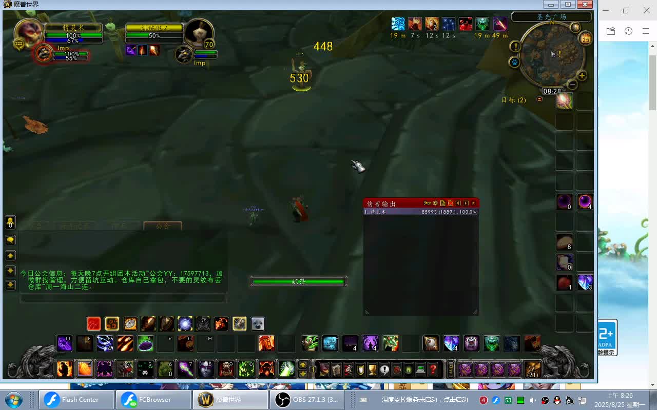 魔兽世界335卡70木桩.精灵术