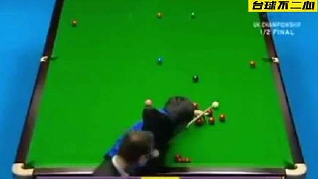 丁俊晖最难的破百！疯狂飙准度，连续打进5颗贴库球，太不可思议