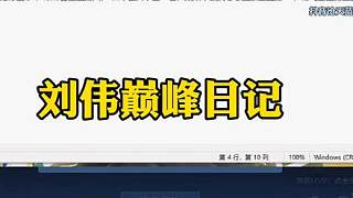 劉偉巔峰日記，4月20日