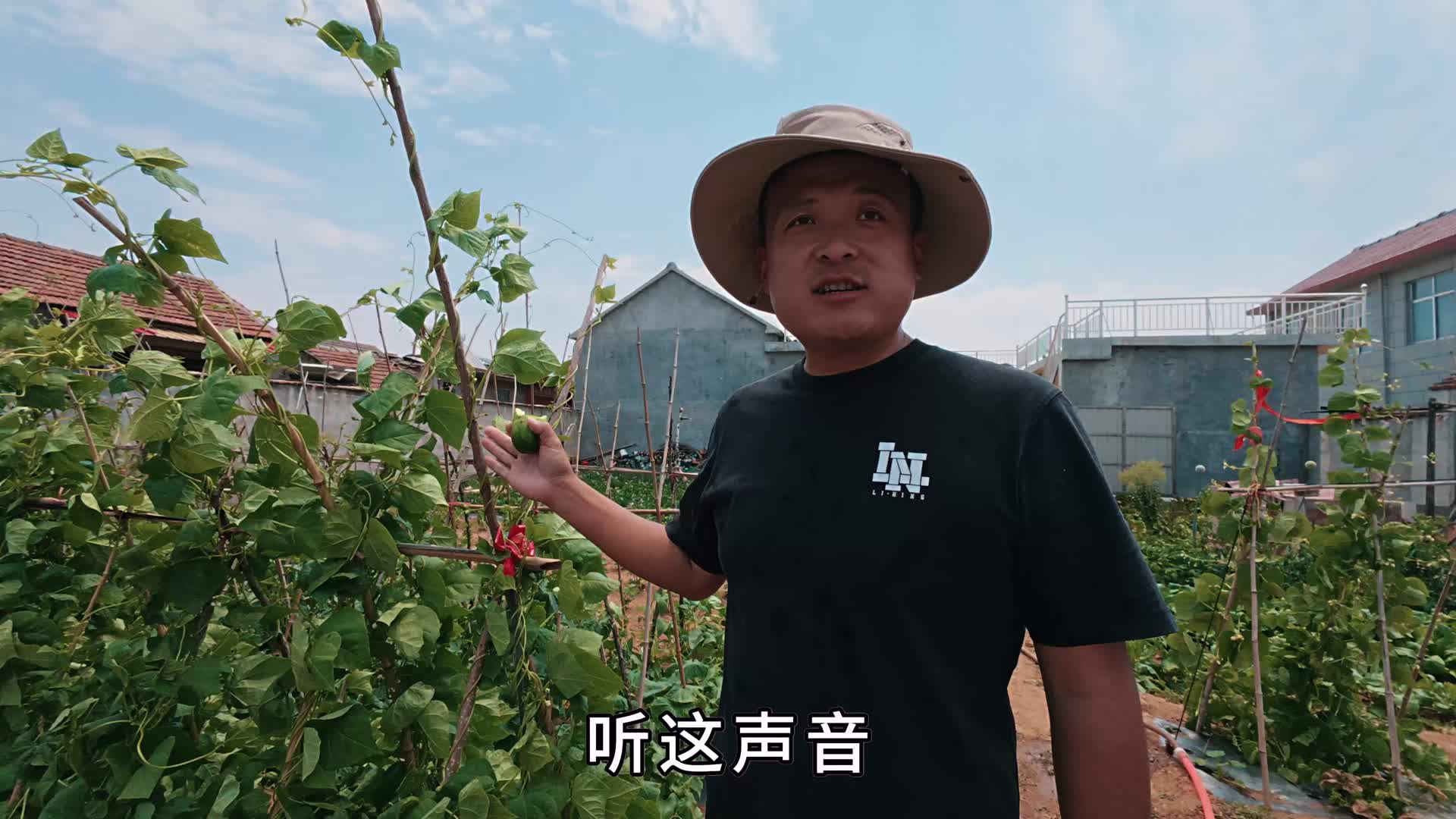 喷香哥在老家浇菜园，母亲烙两锅韭菜盒子，简单的农家饭吃着真香