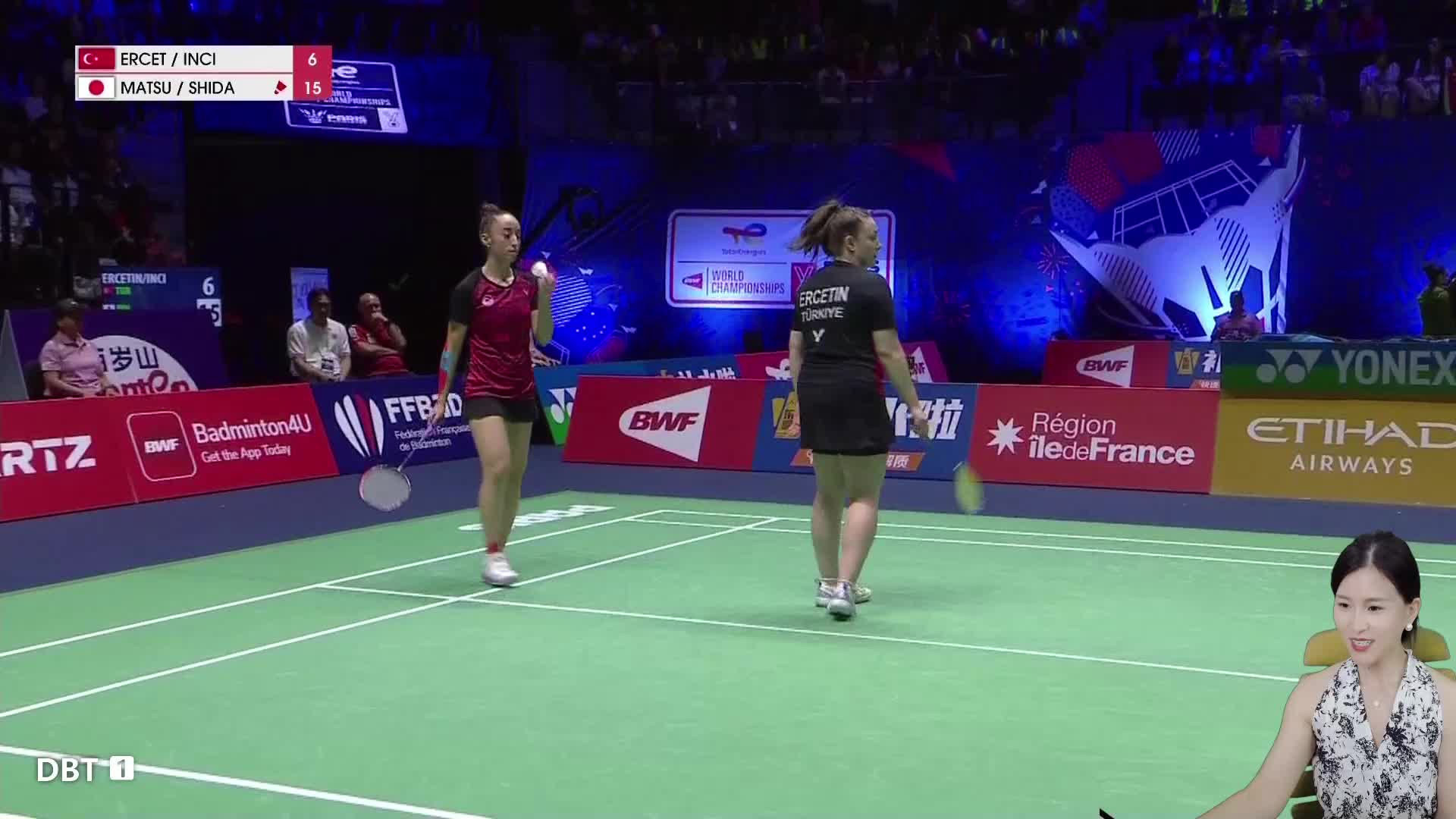 女双	本吉苏/茵琦vs松山奈未/志田千阳 32强 2025羽毛球世锦赛 娜娜解说