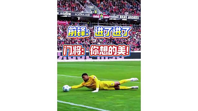 前锋：这球进了！门将：你想的美！