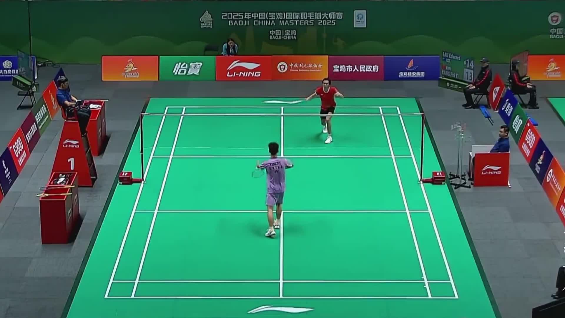 2025中国宝鸡羽毛球大师赛，对手加强防守，杨沛翼追至17平，最终以21-17获胜