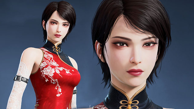 艾达·王捏脸，红色旗袍总是会让人想起3D区的王阿姨