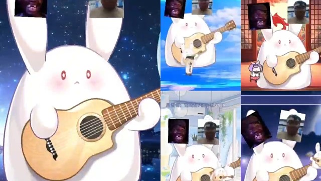 生活不易，兔兔卖艺