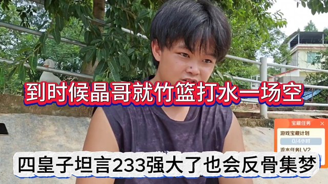 四皇子谈233强大后也会反骨离开集梦，到时候晶哥就竹篮打水一场空