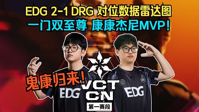 EDG 2-1 DRG 数据雷达图，一门双至尊 康康杰尼mvp，哲嘎我们来了！