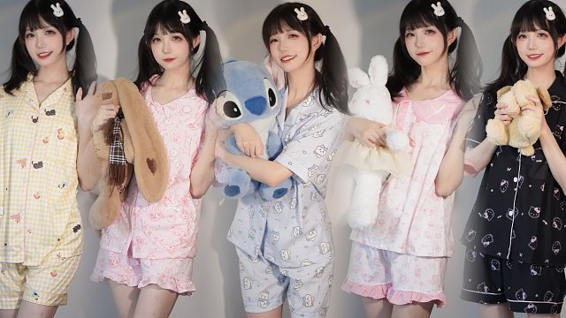 女友睡衣大公开！今天穿哪件好呢～o(≧v≦)o