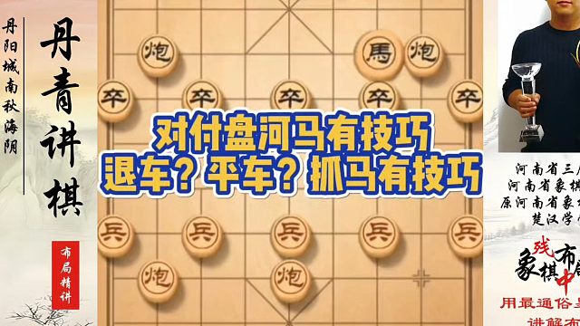 对付盘河马有技巧，退车？平车？抓马有技巧！如何快速提升象棋水平系统学棋？真心教棋，少走弯路，带你上业
