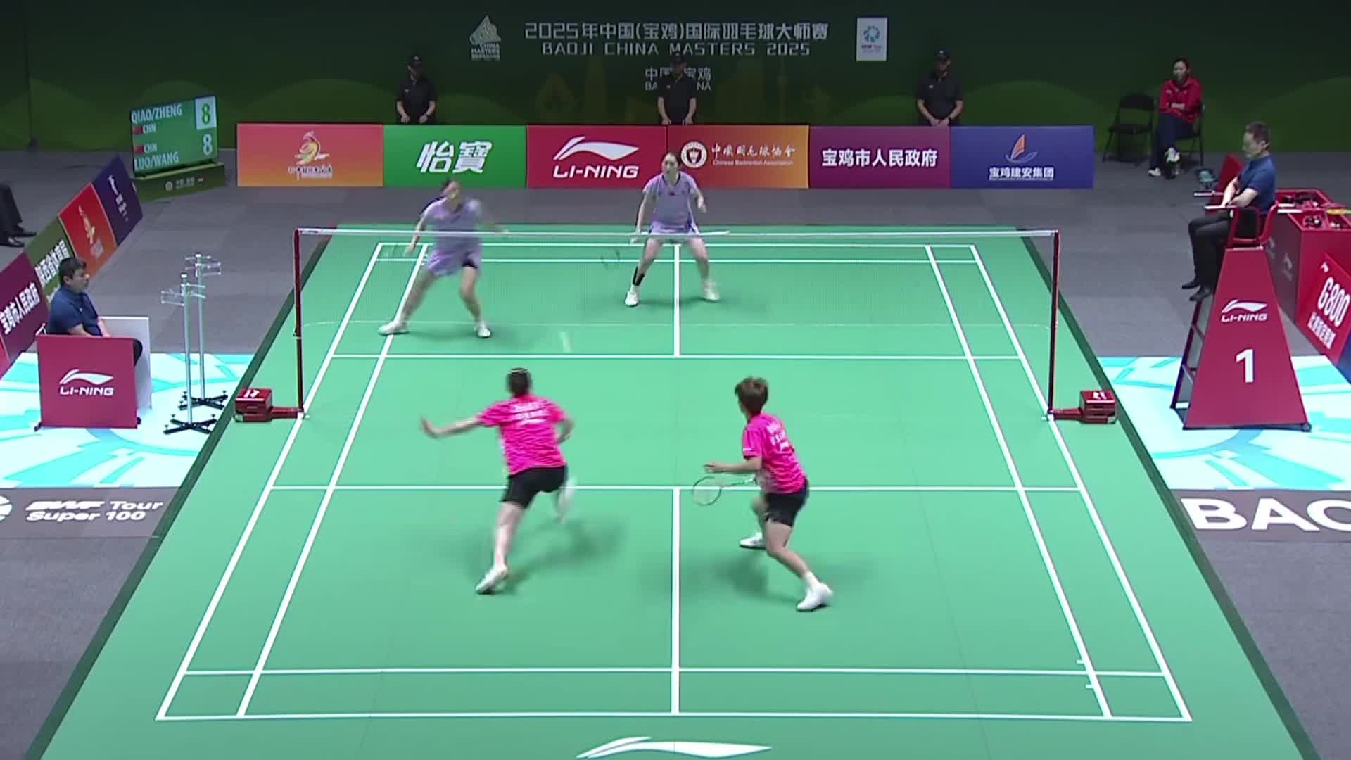 2025中国宝鸡羽毛球大师赛，意戈组合首局关键分失误，以17-21先负一局
