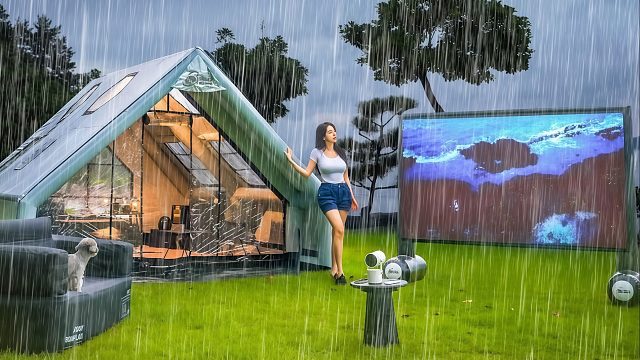 雨中露营 · 豪华充气帐篷露营☔️