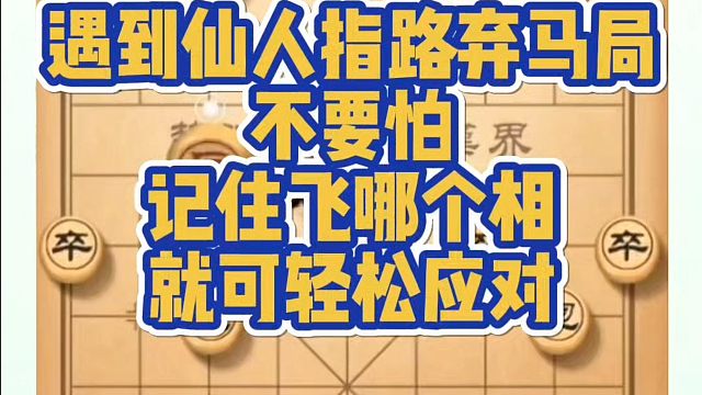 象棋布局一点通全套课程遇到仙人指路弃马局不要怕记住飞哪个相就可轻松应对！如何快速提升象棋水平系统学棋