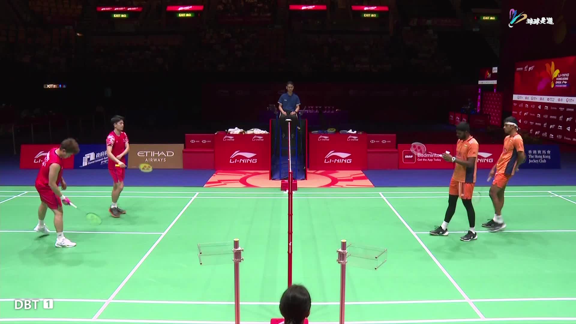 梁伟铿/王昶vs兰基雷迪/谢提香港羽毛球公开赛决赛-片段1