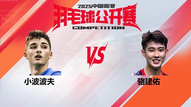 男单	小波波夫vs骆建佑 8强 2025中国香港羽毛球公开赛 清流