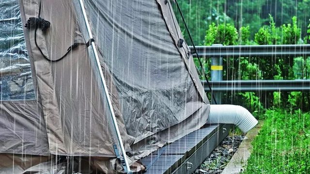 有空调的雨天露营！