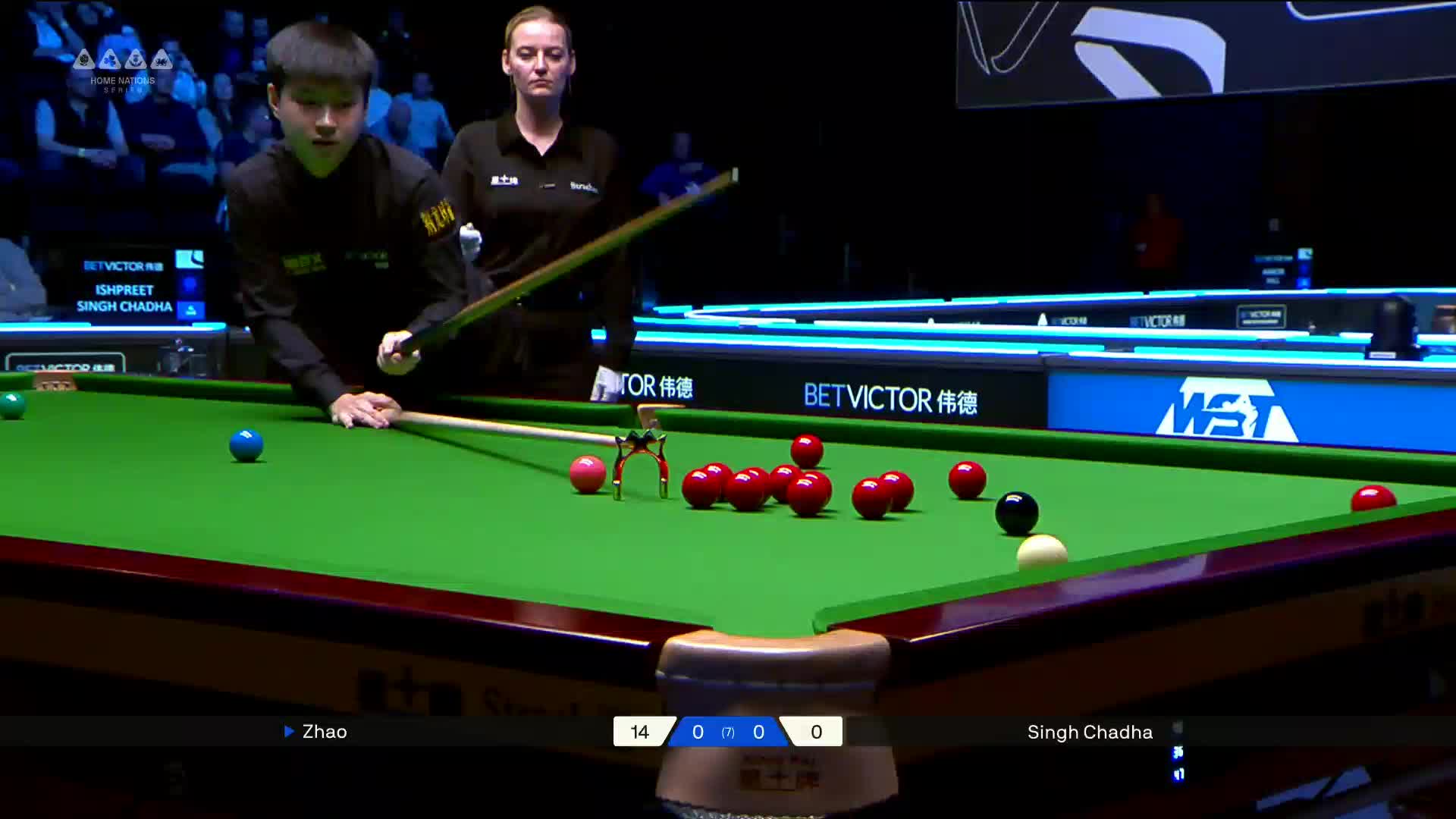 赵心童细节顶开红球，局势大好