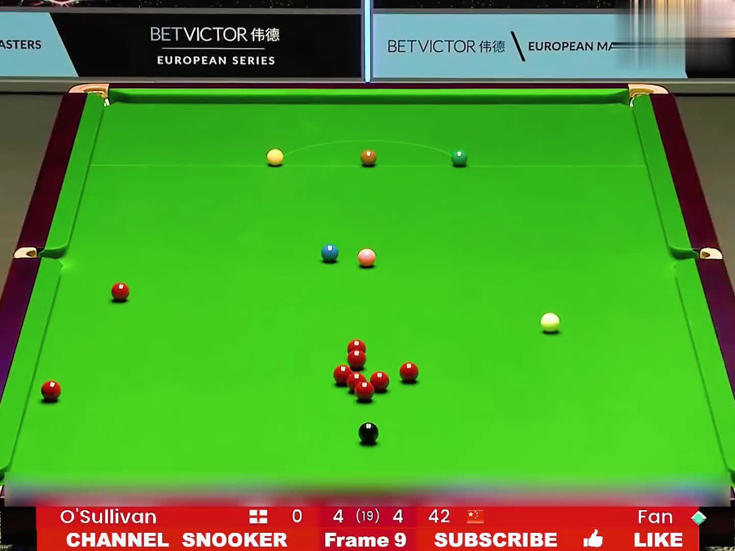 中国斯诺克新星横空出世，范争一 一杆清台 (2)