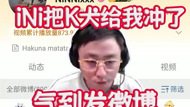 NINI大侠气到发微博！iNi把K犬冲了