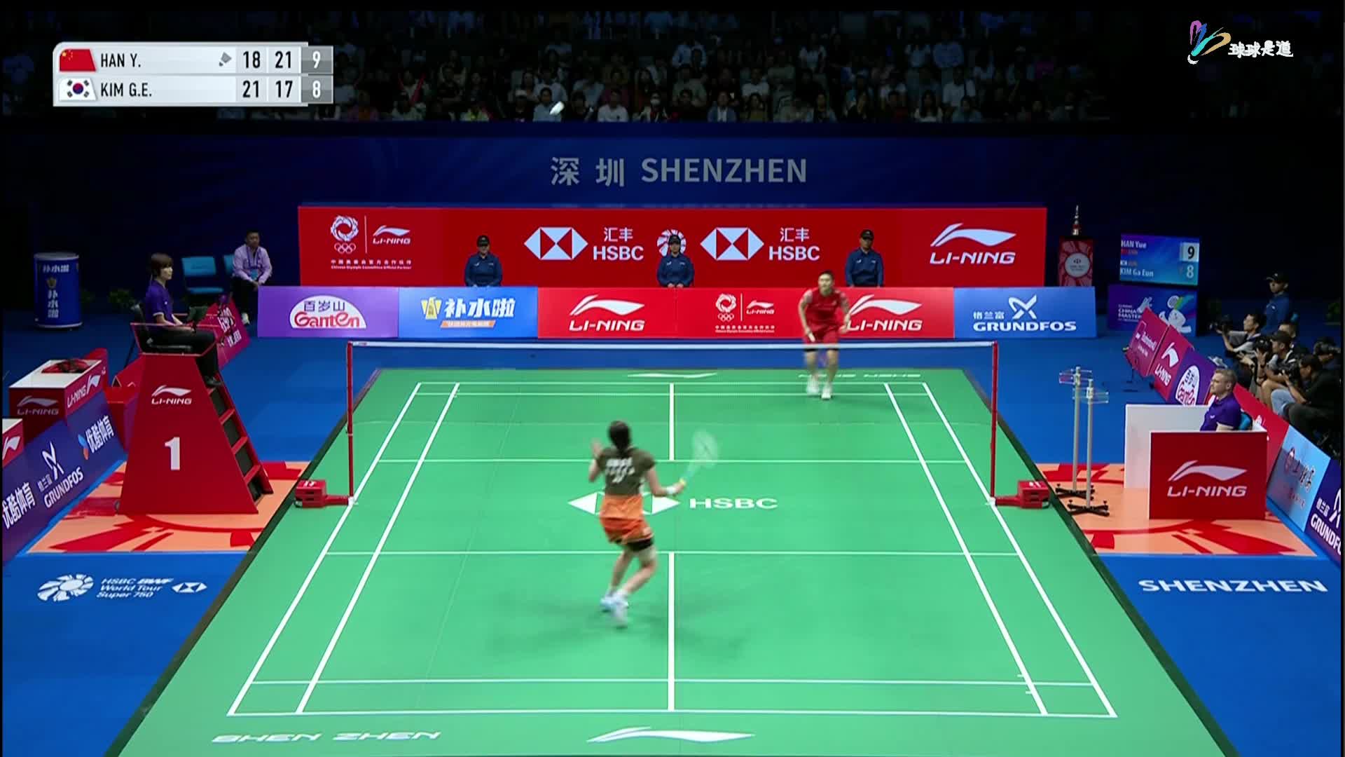 韩悦 vs 金佳恩中国羽毛球大师赛-片段2