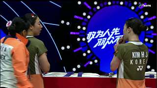 劉圣書/譚寧vs金慧貞/孔熙容中國羽毛球大師賽-片段1