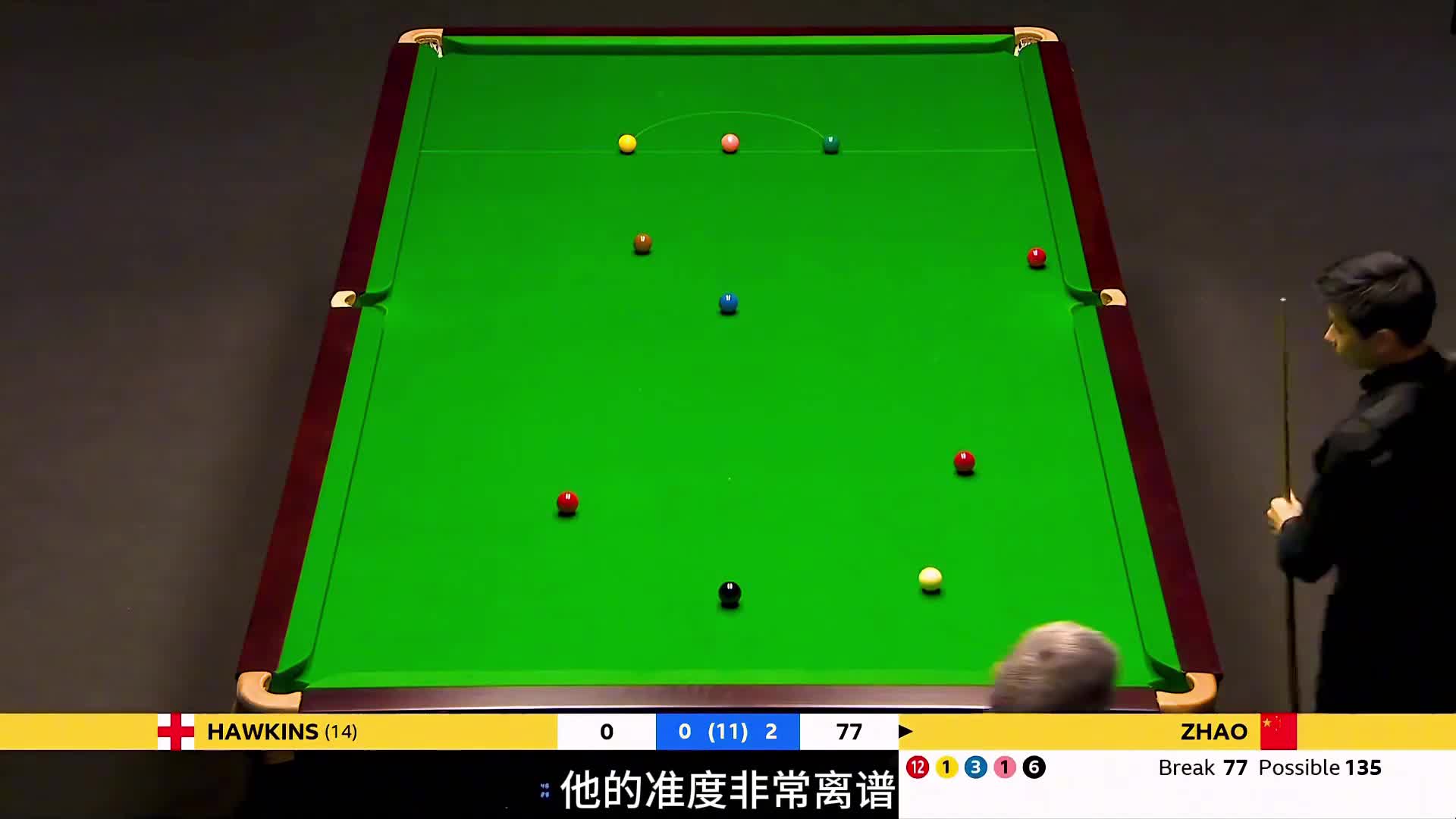 最刺激的比赛！赵心童上演逆天准度完整破百，对手成为喝水球员！(3)