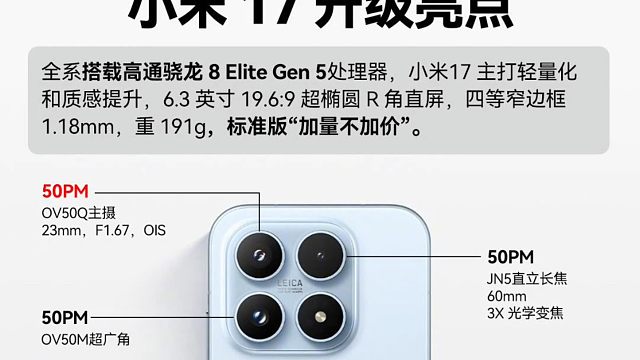 小米17系列新品升级盘点，看完你心动了吗？