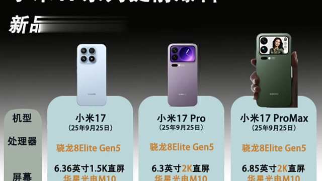 小米17系列新品提前曝光，看完你心动了吗？