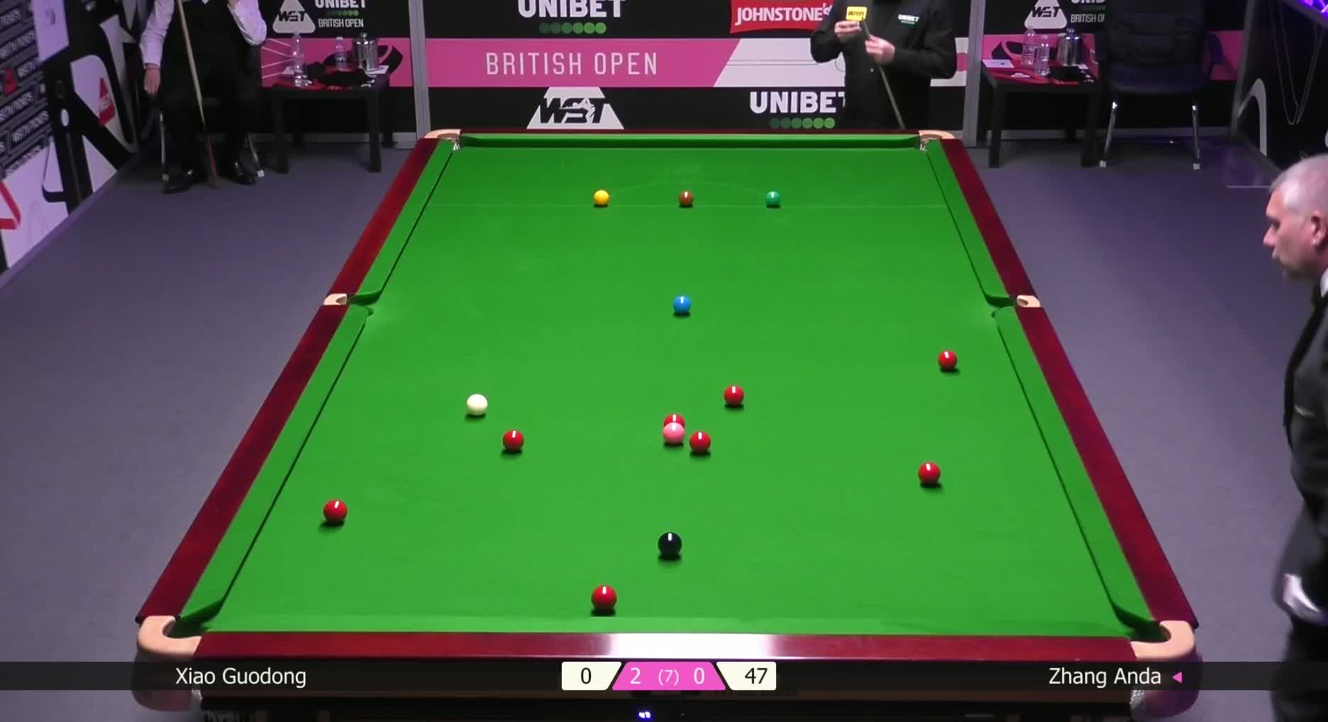正播斯诺克英国公开赛：张安达上演教科书式围球！全场举目皆惊！
