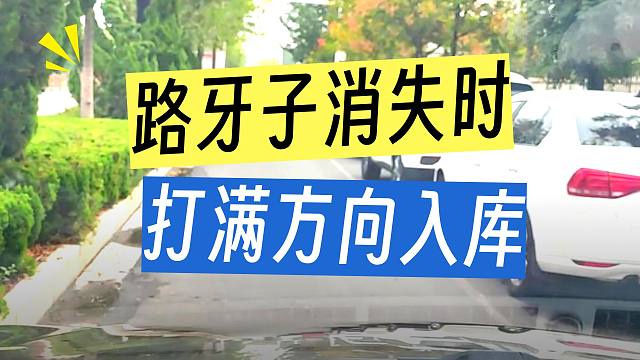只需打两次方向 看两个点位的窄路侧方停车方法