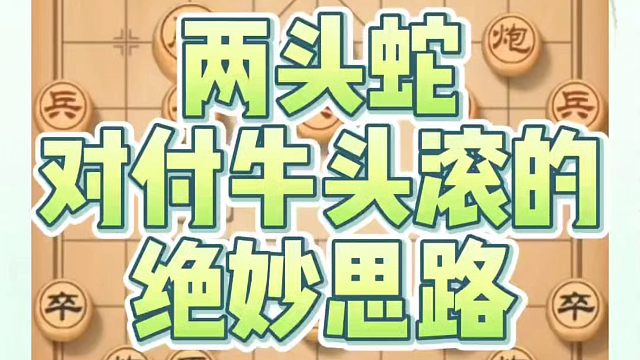 象棋布局一点通全套课程，两头蛇对付牛头滚的绝妙思路！如何快速提升象棋水平系统学棋？如何学习象棋布局中