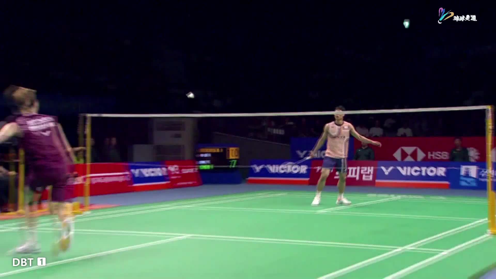 安东森vs周天成韩国羽毛球公开赛-片段1