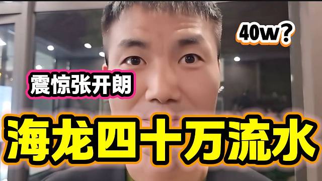 集梦海龙一个月40万流水震惊张开朗，当之无愧的一哥！