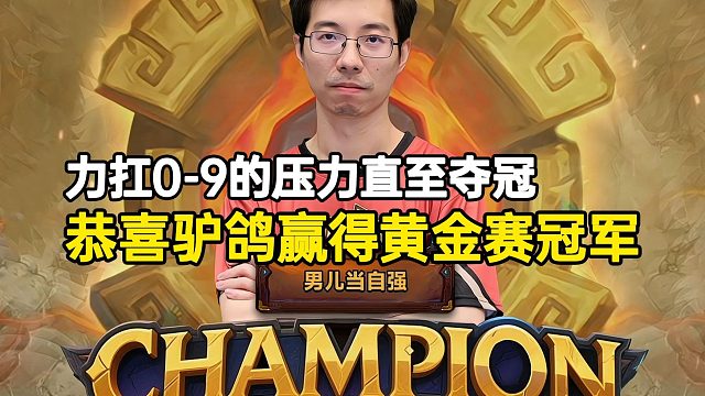 恭喜驴鸽赢得黄金赛青岛站冠军，力扛0-9的压力直至夺冠