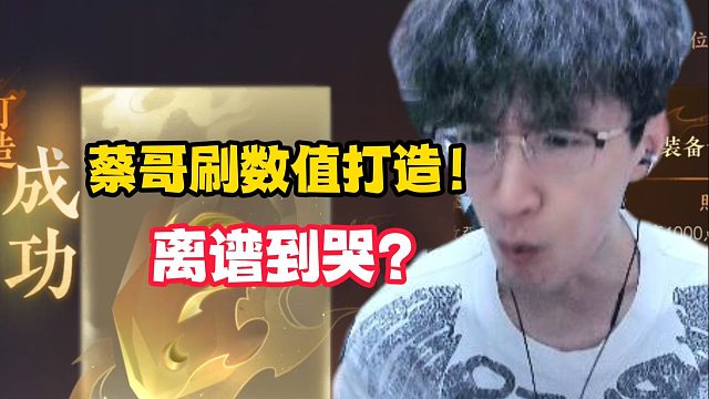 蔡哥刷数值打造！离谱到哭？