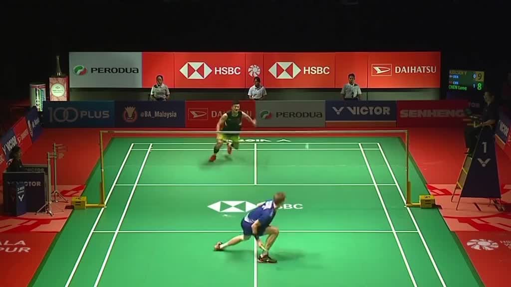 双龙戏珠谌龙连续网前重杀打得安塞龙恶龙咆哮