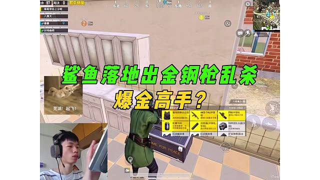 《鲨鱼落地爆金疯狂乱杀，细节运营带飞吃鸡！》