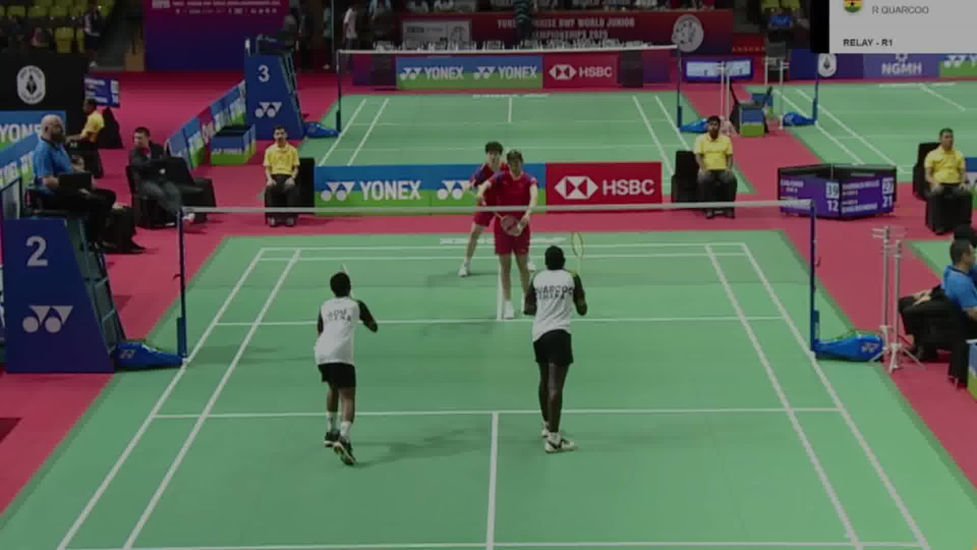 陈曹组合在女双项目中，以9-4的比分战胜加纳组合，以1-0的总比分取得领先