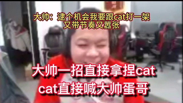 大帅一招制服cat，cat直接喊蛋哥我错了