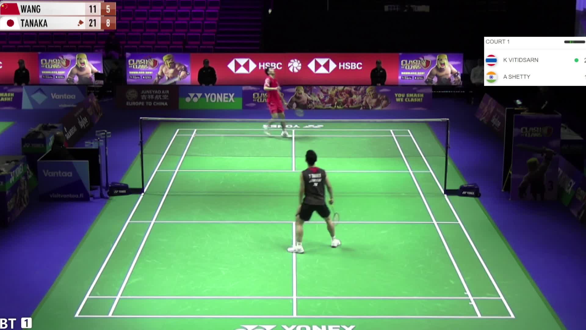 2025北极羽毛球公开赛，王正行止步首轮，以0-2不敌田中涌士