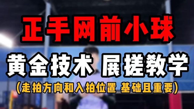 羽毛球正手网前小球教学！羽毛球黄金技术 网前展搓基础课！
